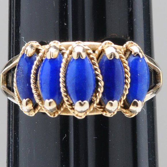 Lapis Lazuli 14k Gold Ring - Size 10